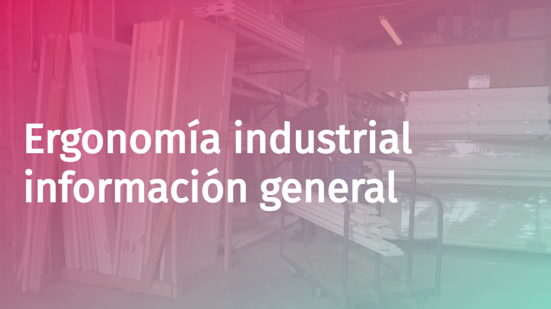 Ergonomía industrial información general