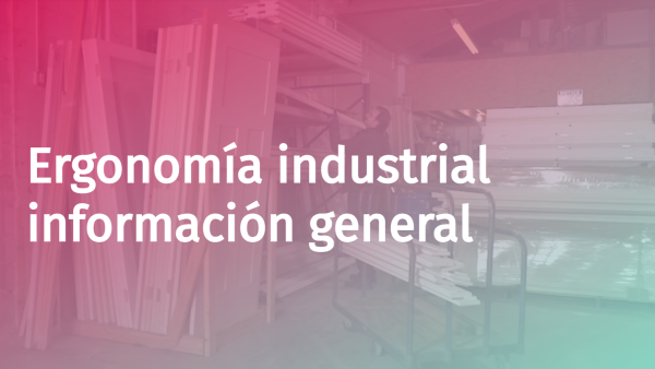 Ergonomía industrial información general