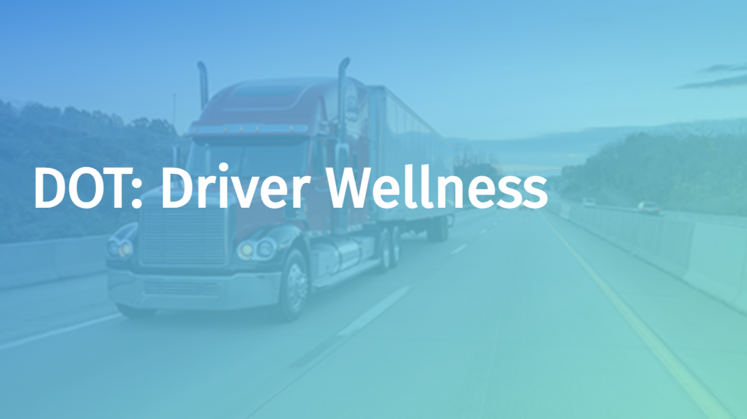 Commercial Motor Vehicle (CMV) Driver Wellness